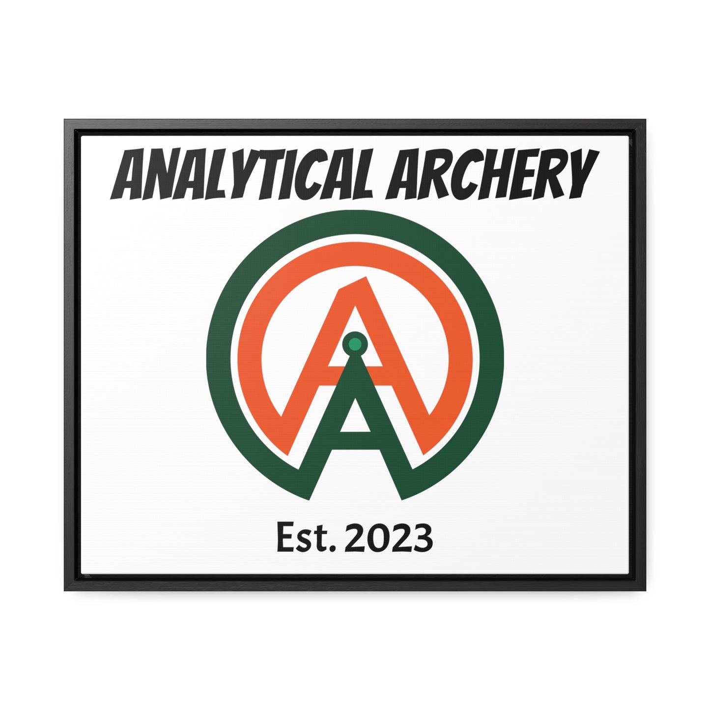 Analytical Archery Logo Canvas, Horizontal Frame