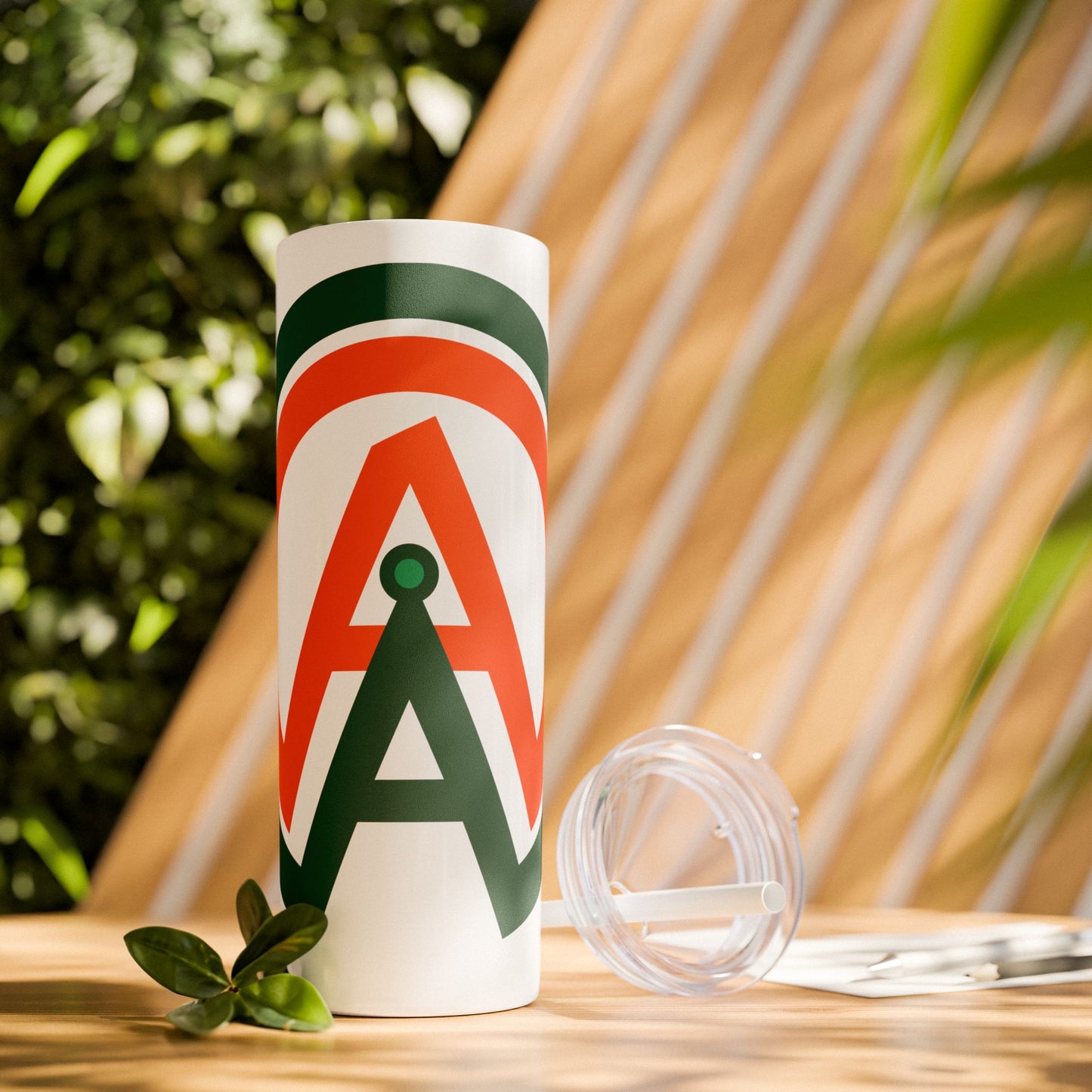 Logo Skinny Tumbler with Straw, 20oz