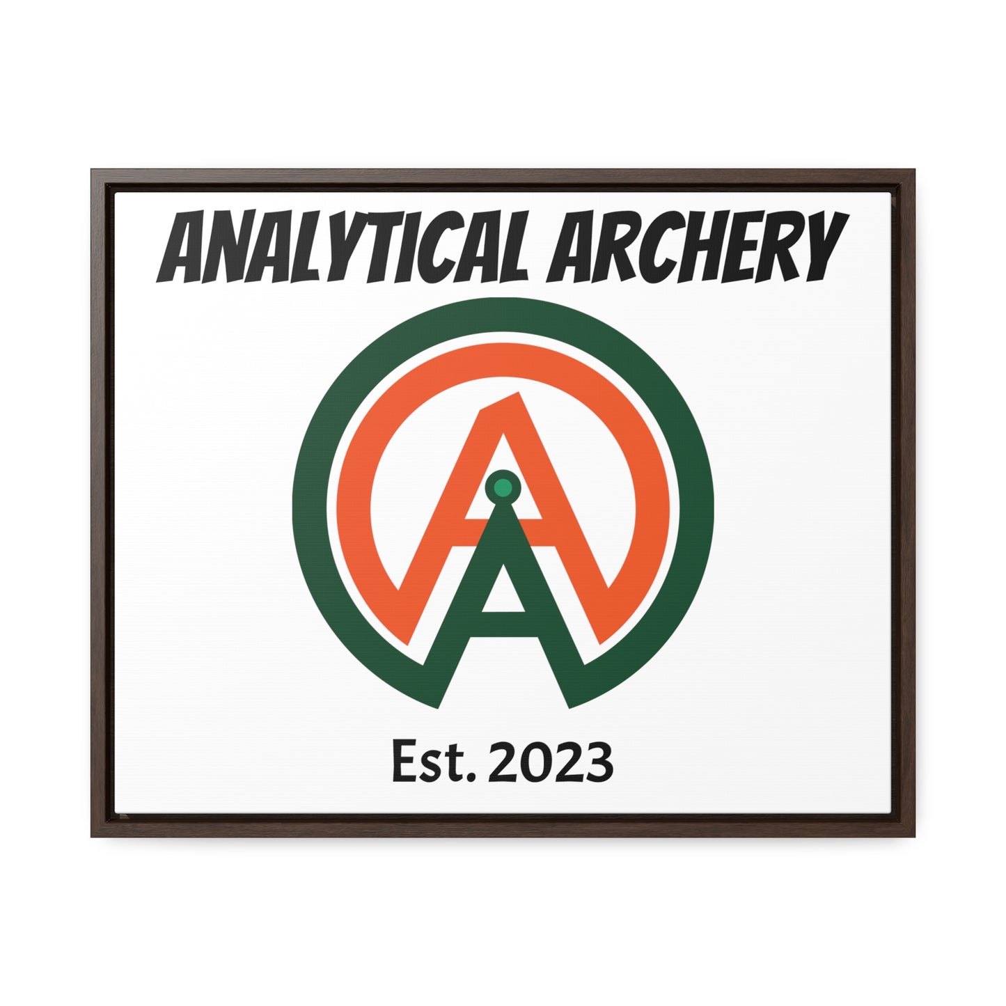 Analytical Archery Logo Canvas, Horizontal Frame